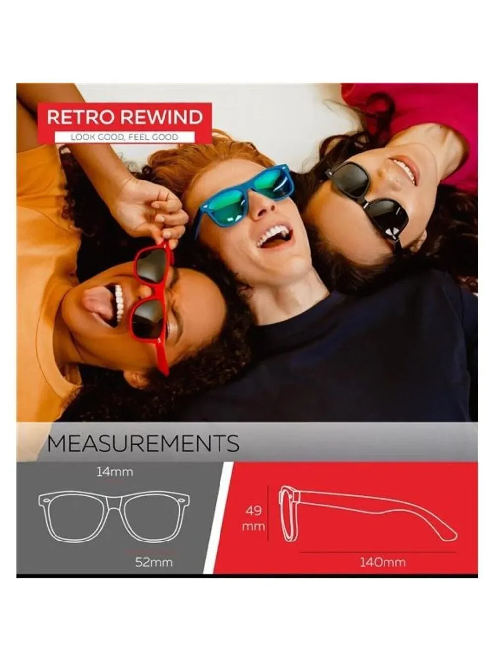 Retro Rewind Polarized Sunglasses Men Women Classic UV400 Vintage Shades